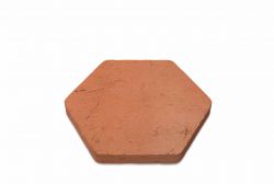 Side hexagonal terracotta tile 14 cm