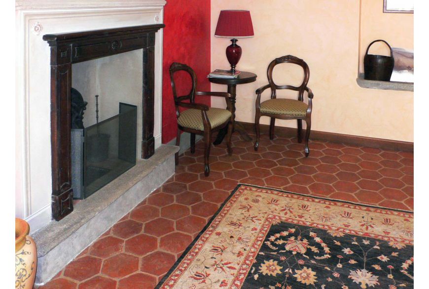 14 cm side hexagonal Terracotta