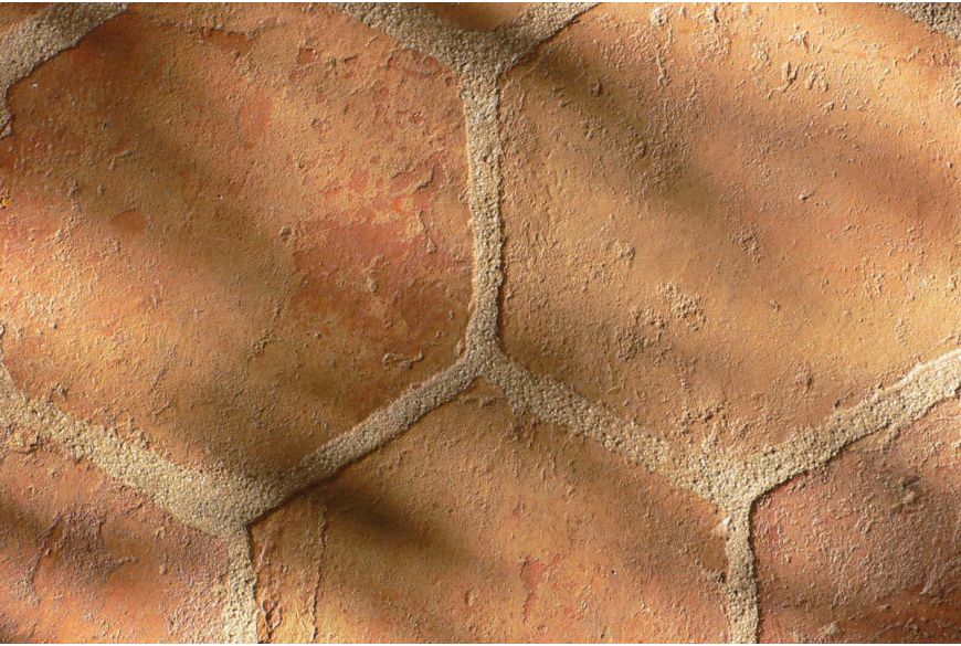 Terre cuite hexagonale côté 14 cm